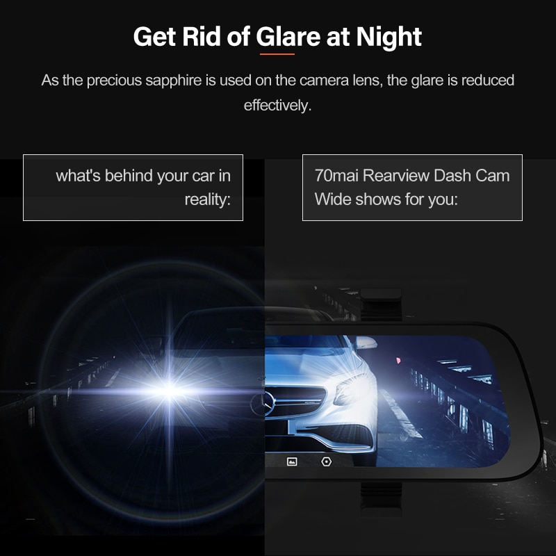 Xiaomi 70mai D07 Rearview Dash Cam Wide (Night version)