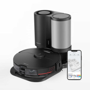 Roborock S7 MaxV Plus Robot Vacuum and Sonic Mop with Auto-Empty Dock, ReactiveAI 2.0 Obstacle Avoidance, Real-Time Video Call, 5100Pa Suction (S7 MaxV Plus)