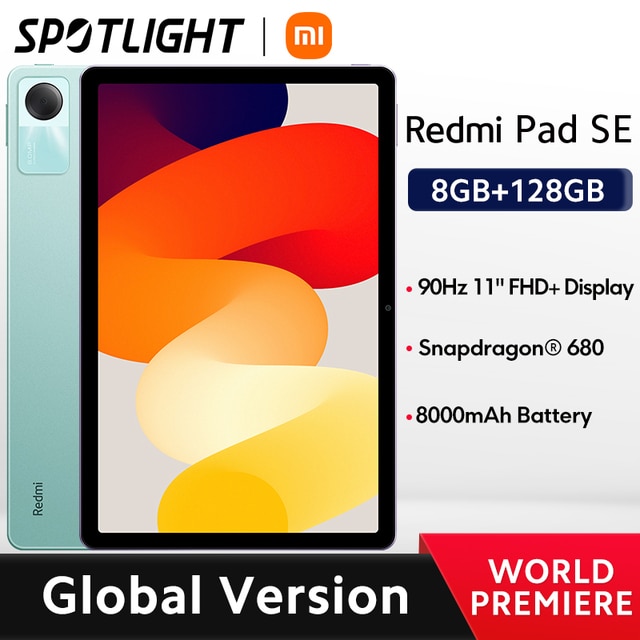 Xiaomi Redmi Pad SE Tablet, 4GB+128GB/8GB+256GB, Snapdragon 680, 11”  FHD+ 90Hz Display, 8MP Rear Camera, 8000mAh Battery