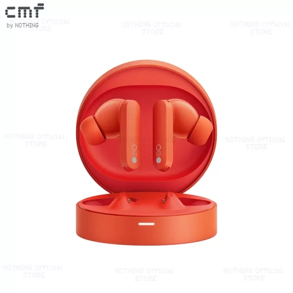 CMF by Nothing Buds Pro Wirelesss Earphones with 45 dB ANC, Ultra Bass Technology, Custom Dynamic Bass, IP54 Dust and Water Resistance, 6 HD Mics and Up to 39 Hours of Battery - Orange